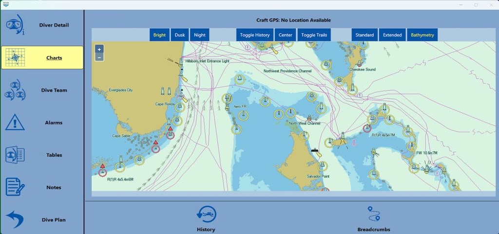 Diver6 Software Screenshot