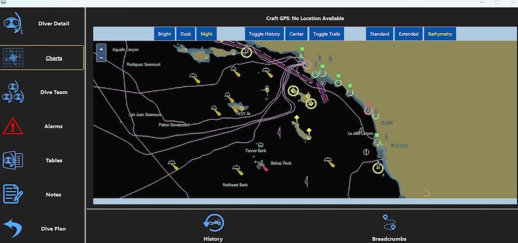 Diver6 Software Screenshot